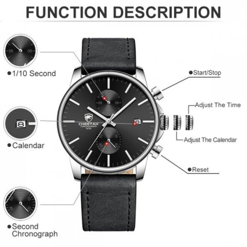 Чоловічий наручний годинник Cheetah Monaco