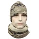 Комплект шапка-баф флісова No Brand JY-139 Camouflage One Size 12876-83129