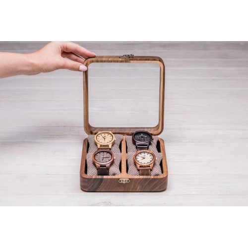 Коробочка для зберігання наручних годинників ecoWalnut 7х18х18 см Коробочка для зберігання наручних годинників ecoWalnut 7х18х18 см