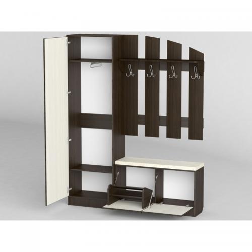 Передпокій Тиса Мебель-26 Венге Молочний 204.5x35x170 см Передпокій Тиса Мебель-26 Венге Молочний 204.5x35x170 см