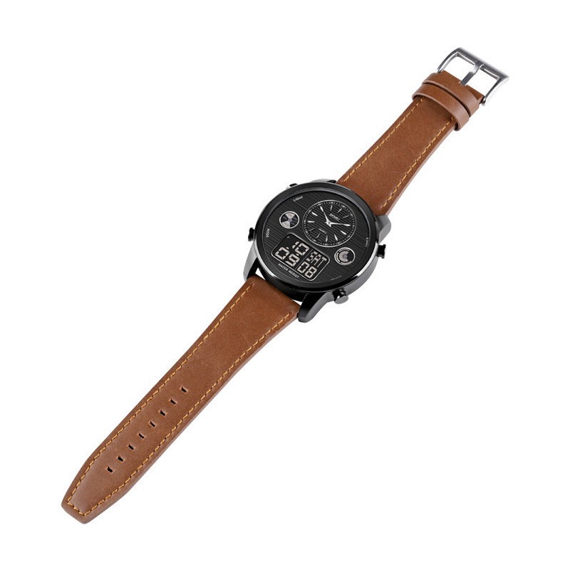 Чоловічий спортивний годинник Skmei 1653 коричневий