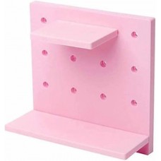 Підвісна панель полиця-органайзер на стіну зі змінними гачками Skadis 22 х 22 х 2 см Рожева (hub_ux3c9g)