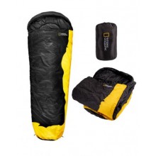 Спальний мішок National Geographic Sleeping Bag Black/Yellow 230 x 74 см