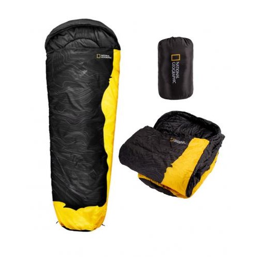 Спальний мішок National Geographic Sleeping Bag Black/Yellow 230 x 74 см в інтернет супермаркеті PbayMarket!