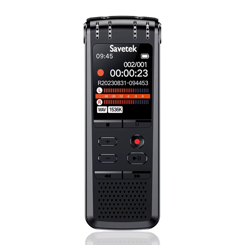 Професійний цифровий диктофон з шумозаглушенням та лінійним входом Savetek GS-R58, 32 Гб пам'яті