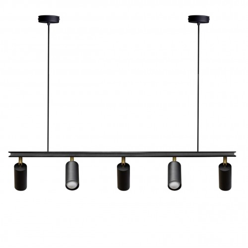 Люстра підвісна MSK Electric Tube в стилі лофт із поворотними плафонами NL 2450-5 BK