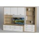 Стінка в вітальню Тиса Мебель Вітальня-102 Сонома Білий 1750x450x2420 мм