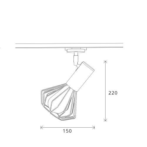 Світильник трековий MSK Electric Diadem у стилі лофт NT 22151-1 WH Світильник трековий MSK Electric Diadem у стилі лофт NT 22151-1 WH
