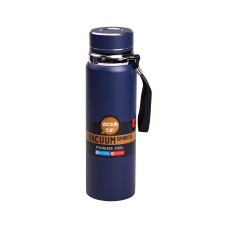 Термос з датчиком температури та ситечком YIWU Vacuum Sports 1000 мл Темно-синій (HP-14-30BL)