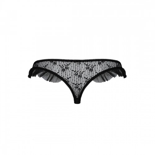 Трусики з оборками DONIA THONG black XXL/XXXL - Passion Exclusive в інтернет супермаркеті PbayMarket!