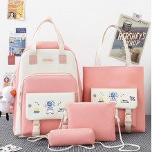 Рюкзак шкільний для дівчинки Hoz 4 в 1 Рожевий (SK001599)
