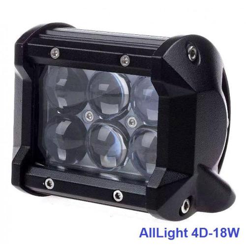 Світлодіодна фара AllLight 4D 18W 6chip CREE дальній 9-30V в інтернет супермаркеті PbayMarket!