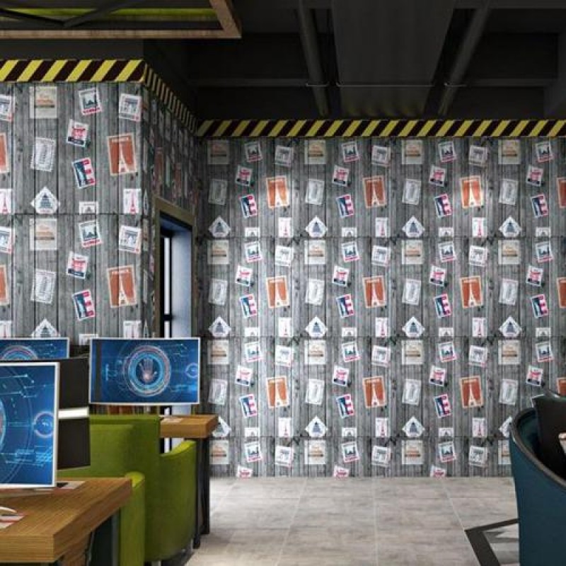 Самоклеюча 3D панель Sticker Wall Поштові марки 700х700х4мм