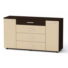 Комод для речей Компанит 1-3-2 130х38х73 см Венге