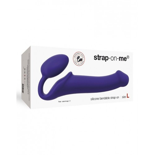 Безремінний страпон Strap-On-Me Violet L, повністю регульований, діаметр 3,7 см