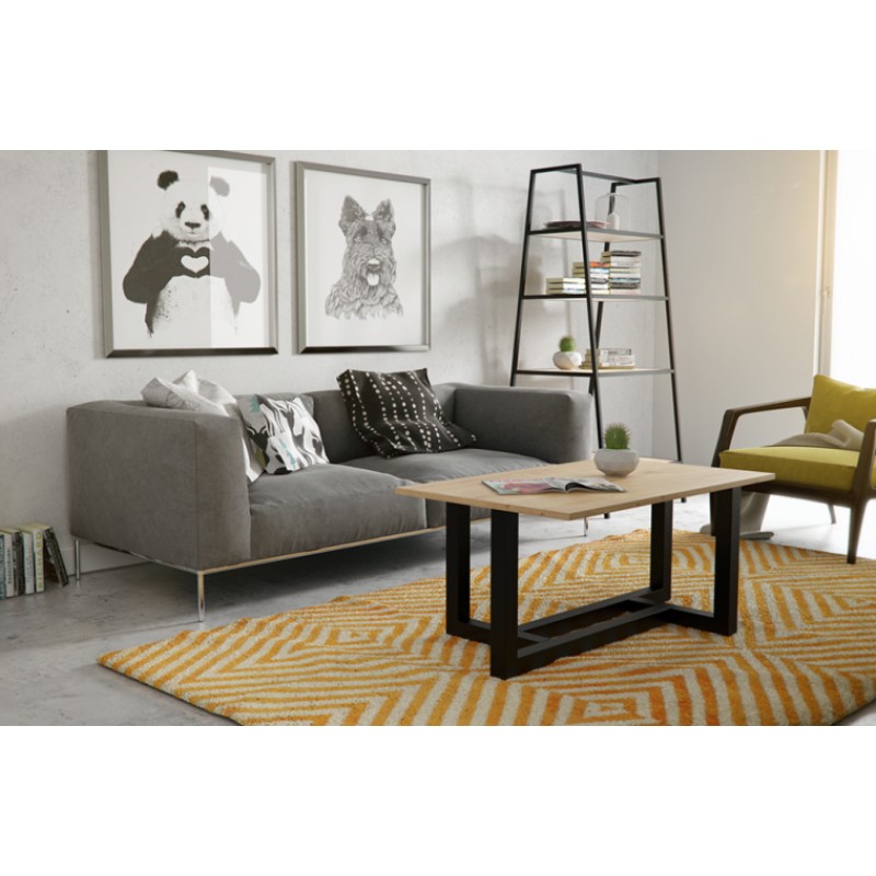 Кавовий журнальний столик у стилі Loft NS-610 430x1200x700 мм Черный