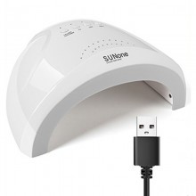 Лампа SUNone 48W з USB LED/UV Nail Lamp для гель лаку Біла (LEDUV365)