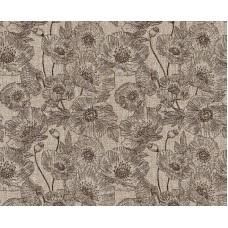 Шпалери на паперовій основі Шарм 168-10 Маки коричневі (0,53х10м.)