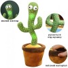 Інтерактивний плюшевий танцюючий кактус Funny Toys Dancing Light Cactus з різнобарвним підсвічуванням