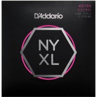 Струни для бас-гітари D'Addario NYXL45130 Nickel Wound Regular Light Electric Bass 5 Strings 45/130 Струни для бас-гітари D'Addario NYXL45130 Nickel Wound Regular Light Electric Bass 5 Strings 45/130