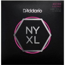 Струни для бас-гітари D'Addario NYXL45130 Nickel Wound Regular Light Electric Bass 5 Strings 45/130