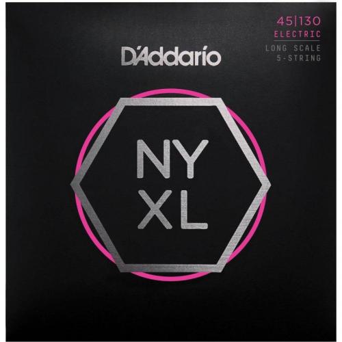 Струни для бас-гітари D'Addario NYXL45130 Nickel Wound Regular Light Electric Bass 5 Strings 45/130 Струни для бас-гітари D'Addario NYXL45130 Nickel Wound Regular Light Electric Bass 5 Strings 45/130