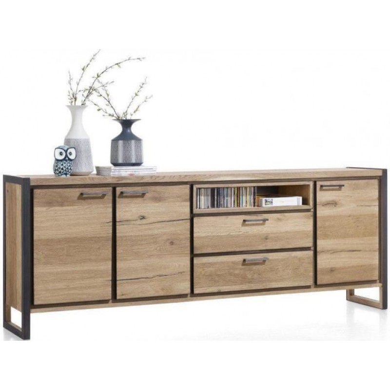 Тумба підставка для TV у стилі Loft NS-2148 630x1360x360 мм Черный