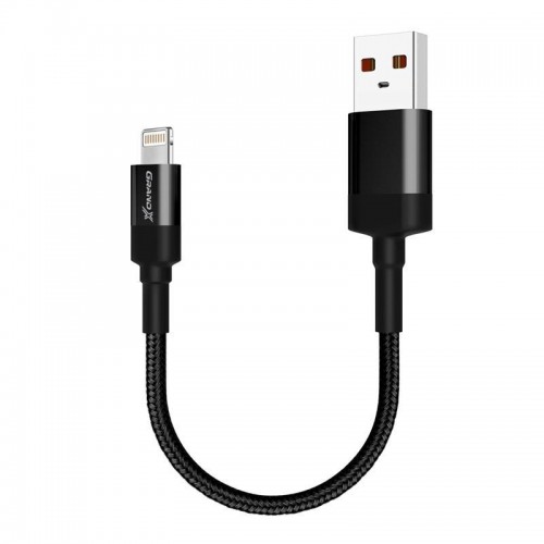 Кабель Grand-X USB-Lightning, Cu, 0.2м, Power Bank, Black (FM-20L) в інтернет супермаркеті PbayMarket!