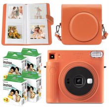 Подарунковий набір камера Fujifilm Instax Square SQ1/Фотопапір 80 шт/Чохол/Фотоальбом 80 фото Помаранчевий