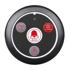 Кнопка виклику офіціанта безпровідна з 4-ма кнопками Retekess T117 чорна (счет, вызов, отмена, заказ)