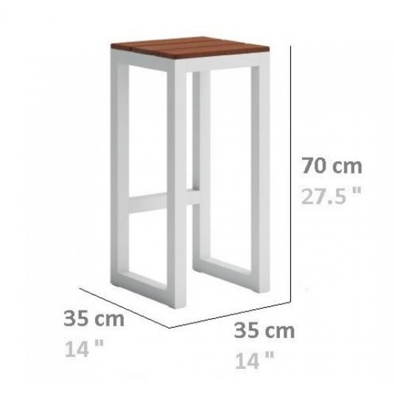 Барний стілець у стилі Loft NS-172 780x350x350 мм Белый