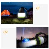 Лампа-ліхтар для кемпінгу з повербанком SUNROZ Camping LED Lamp 4 в 1 Чорно-зелений (SUN7320)