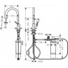 Змішувач для кухонної мийки Hansgrohe Aqittura M91 FilterSystem 210 Сталь 76801800