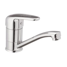 Змішувач для умивальника Haiba MAGIC 004 із чорною ручкою (вилив 15 см) (HB0689)