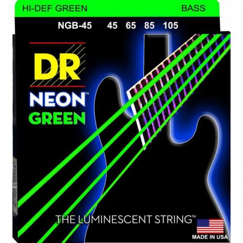Струни для бас-гітари DR NGB-45 Hi-Def Neon Green K3 Coated Medium Bass Guitar 4 Strings 45/105 Струни для бас-гітари DR NGB-45 Hi-Def Neon Green K3 Coated Medium Bass Guitar 4 Strings 45/105