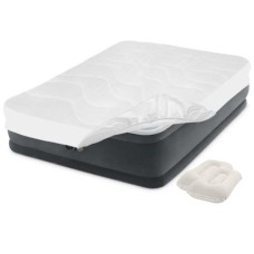 Надувне ліжко Intex 64414-3, 152 х 203 х 46 см, вбудований електронасос, наматрацник, подушки. Двоспальне