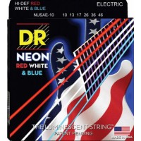 Струни для електрогітари 6 шт DR NUSAE-10 Hi-Def Neon Red White K3 Coated Medium Electric Guitar Strings 10/46 Струни для електрогітари 6 шт DR NUSAE-10 Hi-Def Neon Red White K3 Coated Medium Electric Guitar Strings 10/46