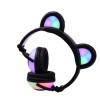 Навушники Linx Bear Ear Headphone з ведмежими вушками LED підсвічування 350 mAh Чорний (SUN1859)