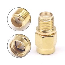 SMA перехідник з SMA male на SMA female зі штирьком з 1-ї сторони