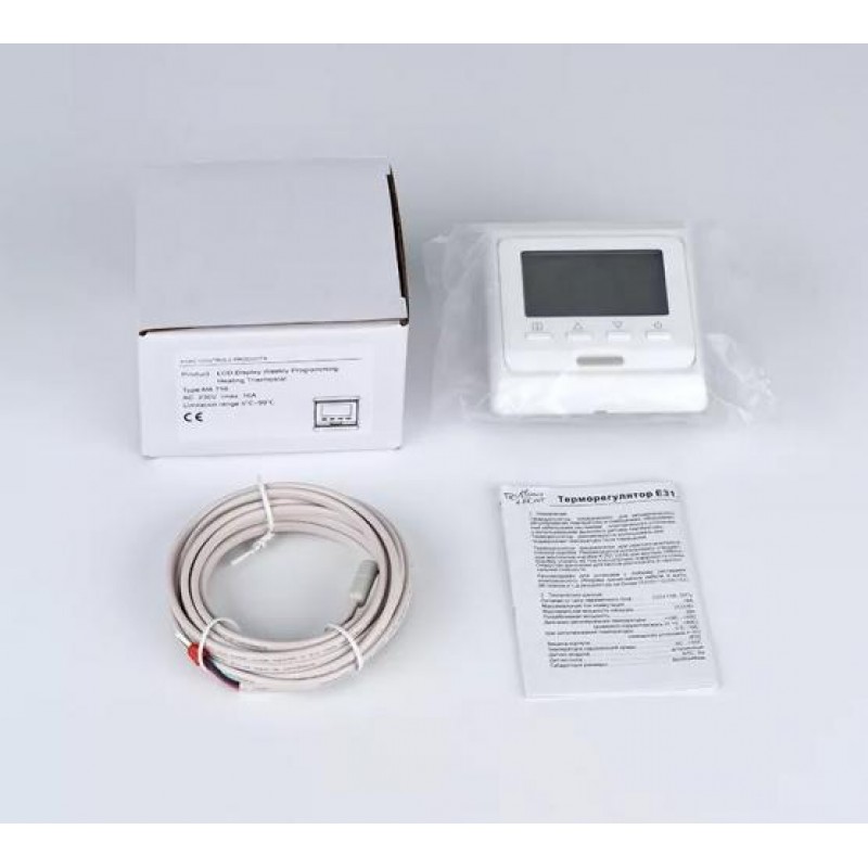 Терморегулятор програмований Oshland М6 для теплої підлоги Білий (PH050695)