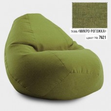 Безкаркасне крісло мішок груша Овал Coolki Рогожка XXL 130x90 салатовий