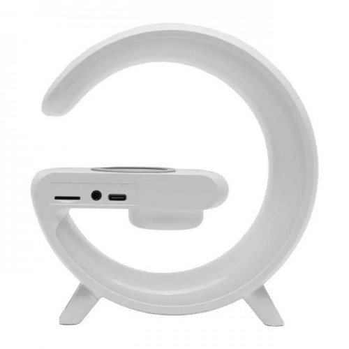 Ночник RGB 3в1 + Bluetooth колонка та бездротова зарядка G63 Smart Small White CNV