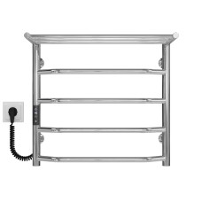 Рушникосушарка електрична Трапеція з полицею П5 500х500 Deffi Хром JD03 (C.TP.50.50.5.E.C.L.1)