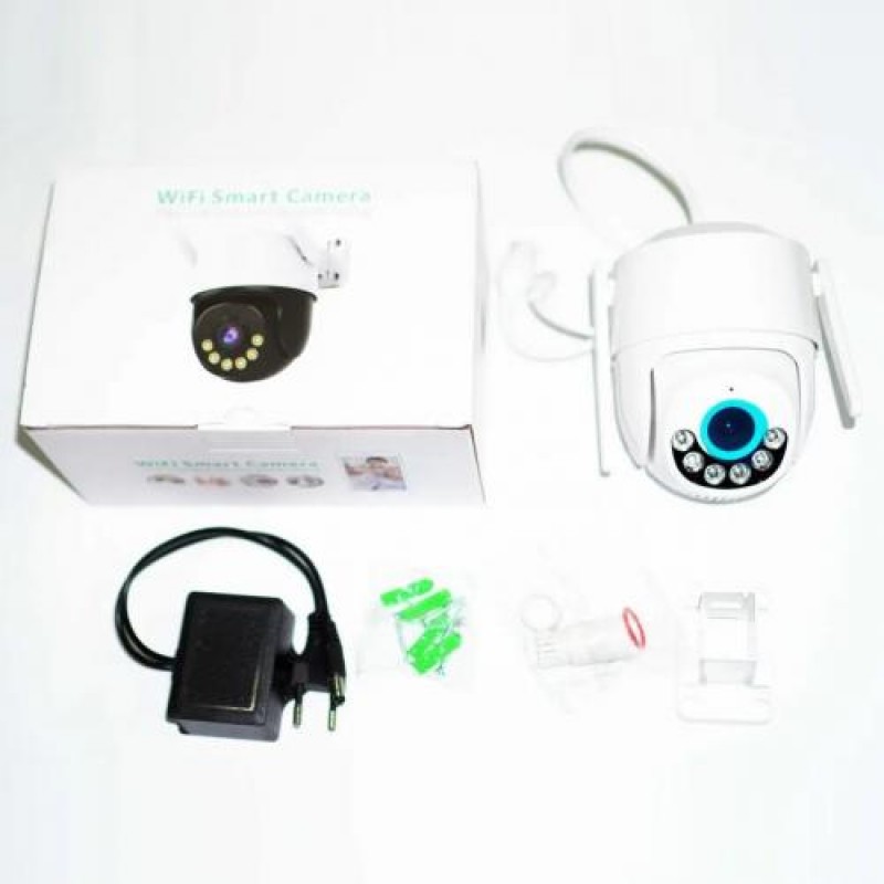 IP камера відеоспостереження RIAS N806 (iCSee APP) Wi-Fi 2MP вулична з віддаленим доступом White