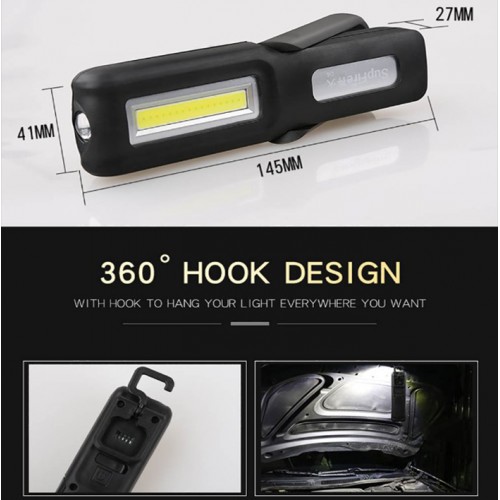 Ліхтар багатофункційний акумуляторний на магніті SuperFire G6 140 Lumen IP43 Black