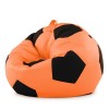 Крісло мішок М'яч Оксфорд 120см Студія Комфорту Великий Помаранчевий + Чорний