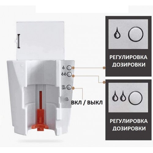 Настінний сенсорний дозатор диспенсер для антисептика та рідкого мила Active Clean 1000 мл Чорно-білий (AC1008WB)