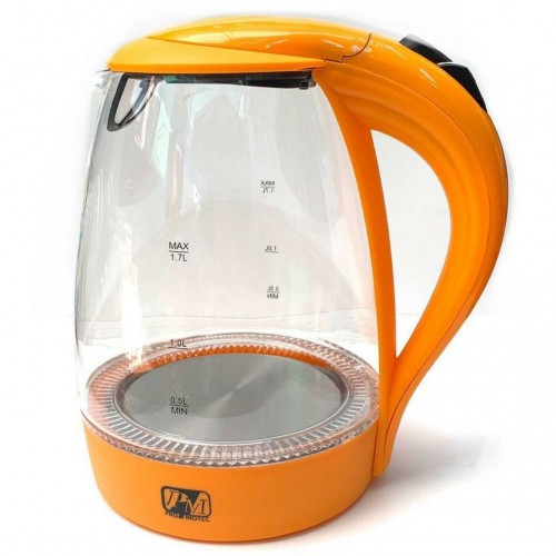 Чайник скляний PROMOTEC PM-810 Помаранчевий Чайник скляний PROMOTEC PM-810 Помаранчевий