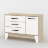 Комод Тиса Мебель 107 Дуб сонома Білий 77x40x112 см