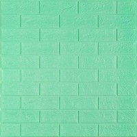 3D панель самоклеюча цегла М'ята 700x770x5мм (012-5) Sticker Wall SW-00000148